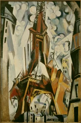 La tour Eiffel, tableau de Robert Delaunay (1885-1941), 1910.