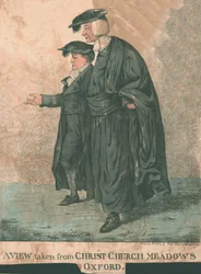 Vue prise des prés de Christ Church, Oxford, 1807
