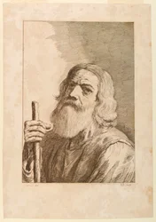 Vieil homme avec un bâton