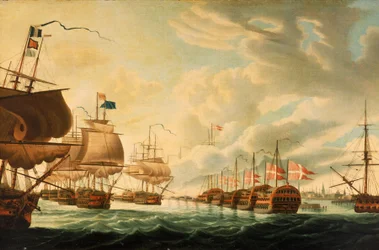 La Bataille de Copenhague, 2 avril 1801, début du 19e siècle
