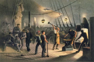 La Forge sur le pont du Great Eastern, nuit du 9 août