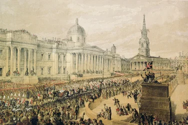 Cortège de mariage du Prince de Galles et de la Princesse Alexandra à Trafalgar Square