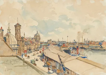 By the Clyde (crayon et aquarelle)