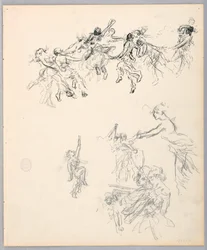 Dessin, figures dansantes, 1882-83