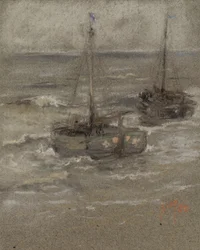 Bateaux de pêche au mouillage