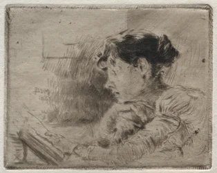 Fille lisant, 1883