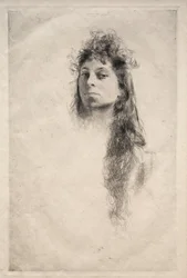 Tête de fille, 1800s