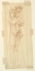 Étude pour une femme tenant un enfant, "Festival des vendanges," Mendelssohn Glee Club, New York, NY