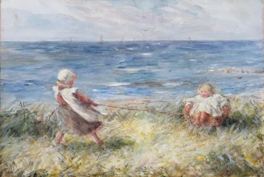 Jouer au bord de la mer