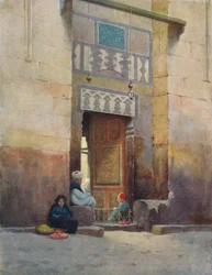 Porte de mosquée, Le Caire, vers 1880, 1904
