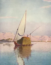 Un bateau Tibbin sur le Nil, vers 1880, 1904