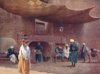 Un café arabe, Le Caire, c1880