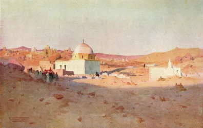 Cimetière coufique, Assouan, vers 1880, 1904