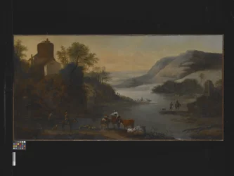 Paysage avec animaux
