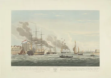 Départ de douze navires marchands néerlandais du port de Portsmouth, 1833 (plaque 2)