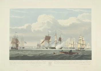 Départ de douze navires marchands néerlandais du port de Portsmouth, 1833 (plaque 3)