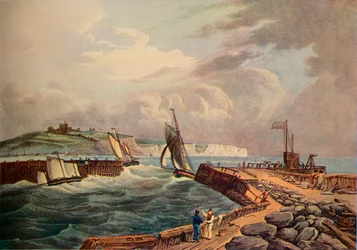 Cutter entrant dans le port de Douvres, 1819
