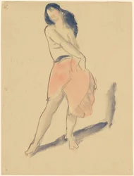 Danseuse en jupe rouge, n° 2
