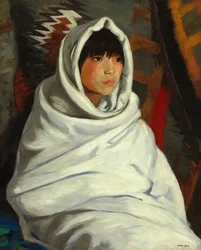 Fille indienne en couverture blanche, 1917