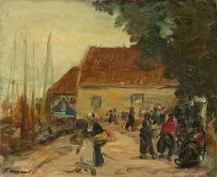 Scène de rue à Volendam