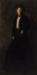 Jeune femme en noir