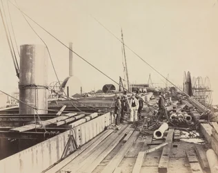Scène de pont du Great Eastern, 1857