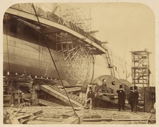 Le paquebot « The Great Eastern » en construction dans les docks de Millwall