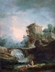 Paysage avec cascade, vers 1750-1808