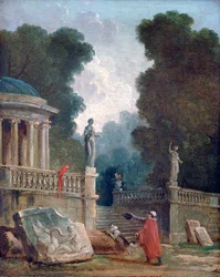Le mendiant et le perroquet, c1750-1808