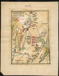 Bataille de cavalerie, Gettysburg, Pa. 3 juillet 3-30 p.m. LOC gvhs01.vhs00150