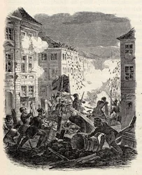 Combats de barricades à l