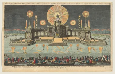 Vue du Grand Théâtre et des feux d