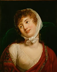 Marie Walewska, amante de Napoléon et mère de son fils naturel Alexandre ... (huile sur toile)