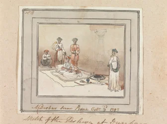 Une scène de Durbar, Poona, 3 octobre 1792