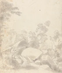 Paysage avec des rochers