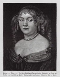 Madame de Sévigné, écrivain français (gravure)