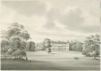 Chillington Hall: dessin sépia