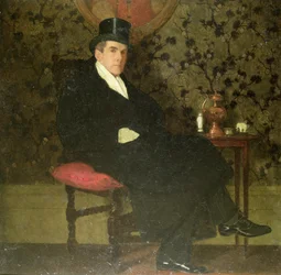 Homme en manteau de fourrure