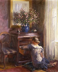 Une femme dans un intérieur