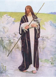 Le bon berger, de The Bible Picture Book publié par Thomas Nelson, c.1950