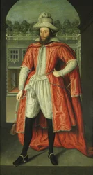Portrait de William Pope, 1er comte de Downe 1573-1631 en chevalier du Bain, vers 1610