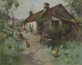 Cabane avec volaille