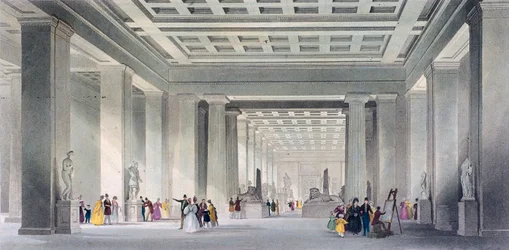 Les salons Grand Central et Égyptien, British Museum, Holborn, Londres, vers 1836