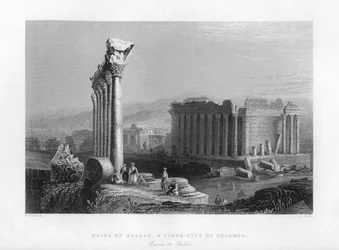 Le Grand Temple de Baalbek Héliopolis, Égypte, 1841