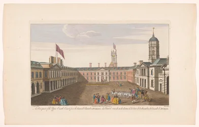 Vue de la cour supérieure du château de Dublin
