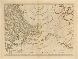 Carte de 1775 - Les découvertes russes, d