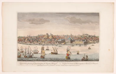 Vue générale de la ville de Lisbonne, capitale du royaume du Portugal (Madrid en Lissabon)