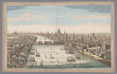 Vue générale de la ville de Londres, près de la rivière Thames