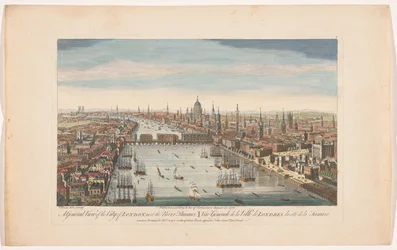 Vue générale de la ville de Londres, près de la rivière Thames