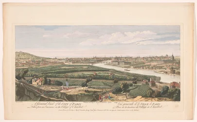 Vue générale de la ville de Paris depuis le village de Chaillot